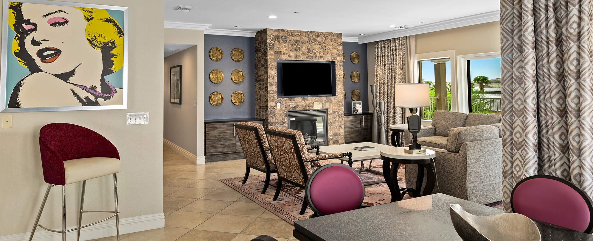 Living and dining area