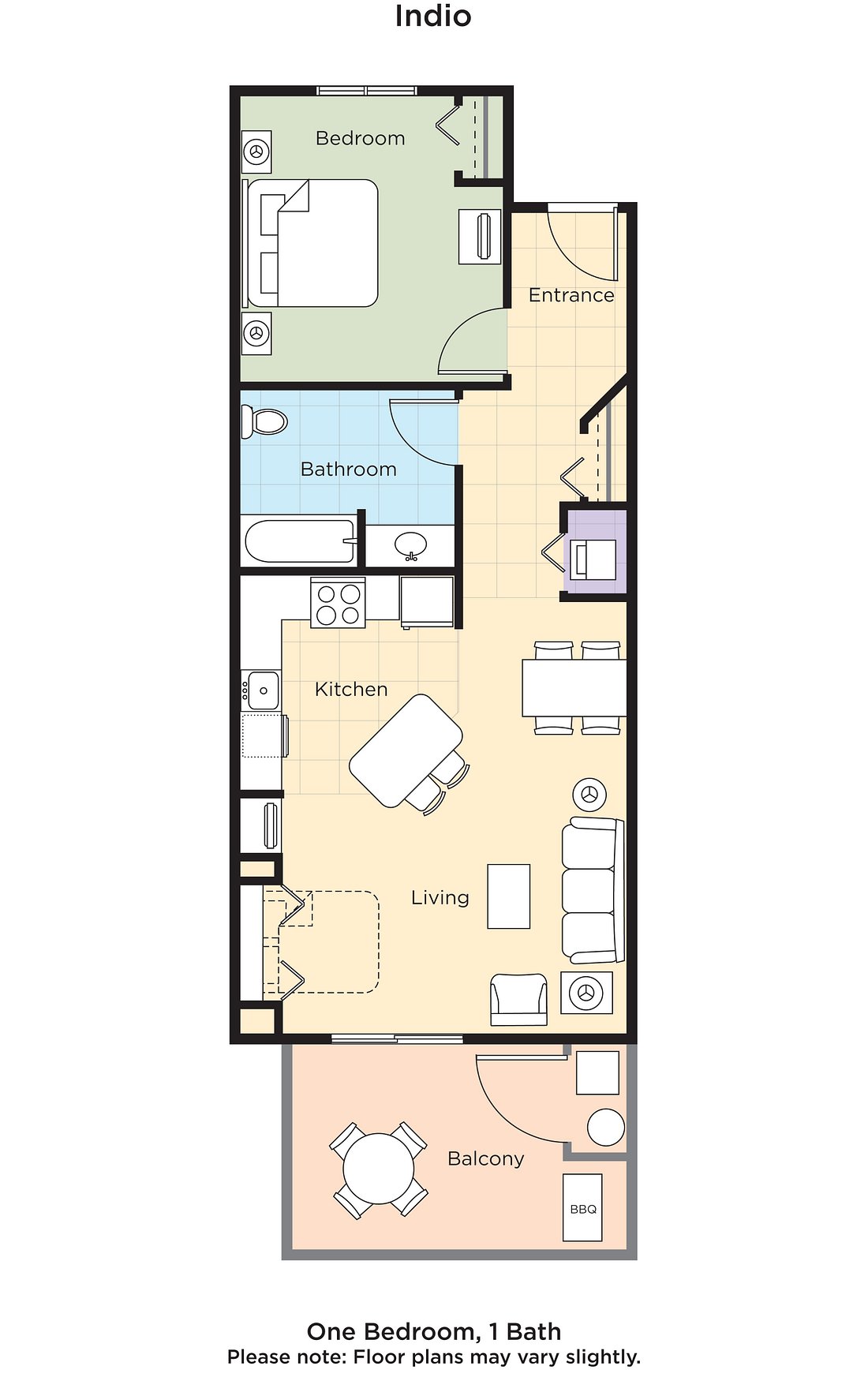 One bedroom floor plan